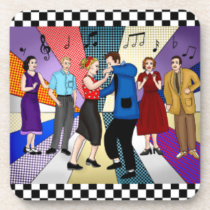Posavasos Baile nostálgico retro de los años 1950