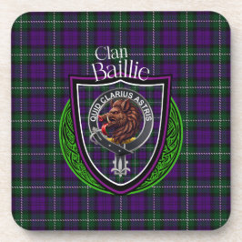 Posavasos Baillie Scottish Clan Tartan & Escudo