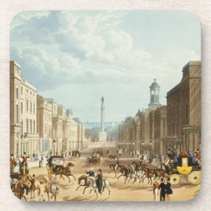 Posavasos Baje la calle regente, pub. por Ackermann, c.1835