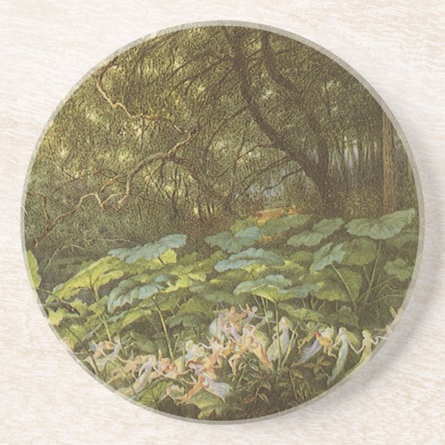 Posavasos Bajo las hojas del muelle de Richard Doyle, arte d (Frente)