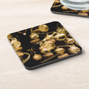 Posavasos Balas de oro y patrón de espiral