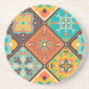 Posavasos Baldosas de mosaico de mosaico de inspiración islá
