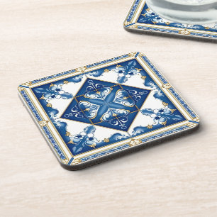 Posavasos Baldosas mediterráneas, portuguesas, azulejo, mall