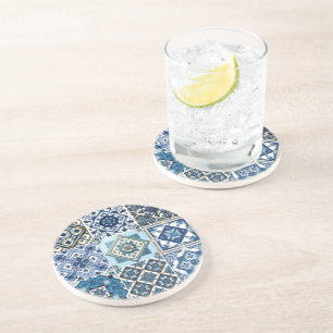 Posavasos Baldosas mediterráneas, portuguesas, azulejo, mall
