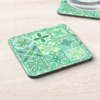 Baldosas orgánicas en blanco y verde