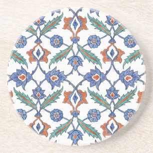 Posavasos Baldosas Turcas Medievales: Ornamento Floral.