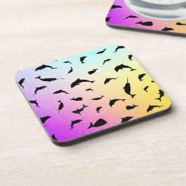 Posavasos ballena de tiburón de pez sombra en galaxia degrad