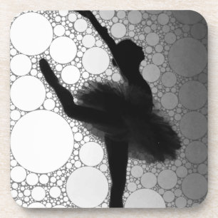Posavasos Ballet Black White Dancing Ballerina