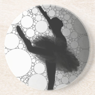 Posavasos Ballet Black White Dancing Ballerina