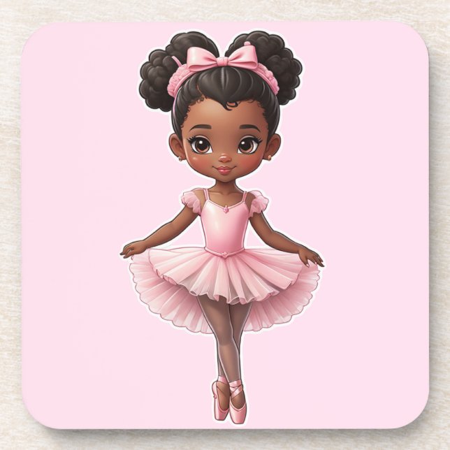 Posavasos Ballet Chica Rosa (Frente)