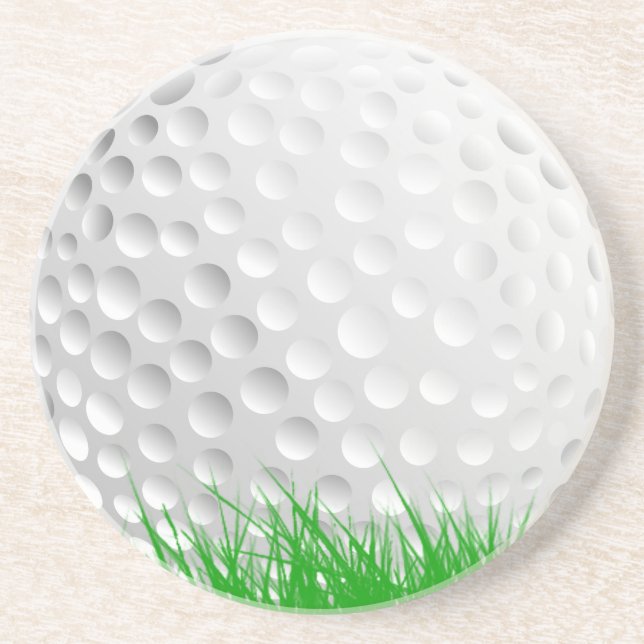 Posavasos Balón de golf en Grass (Frente)