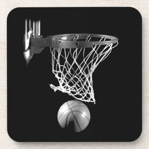 Posavasos Baloncesto blanco y negro