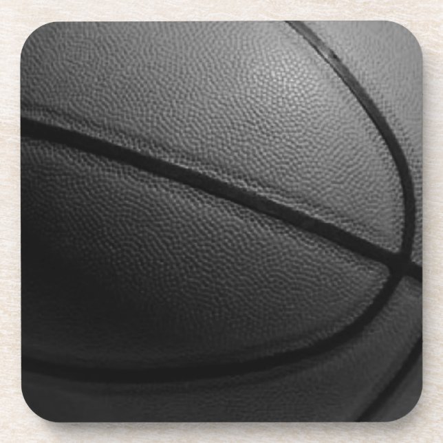 Posavasos Baloncesto blanco y negro (Frente)