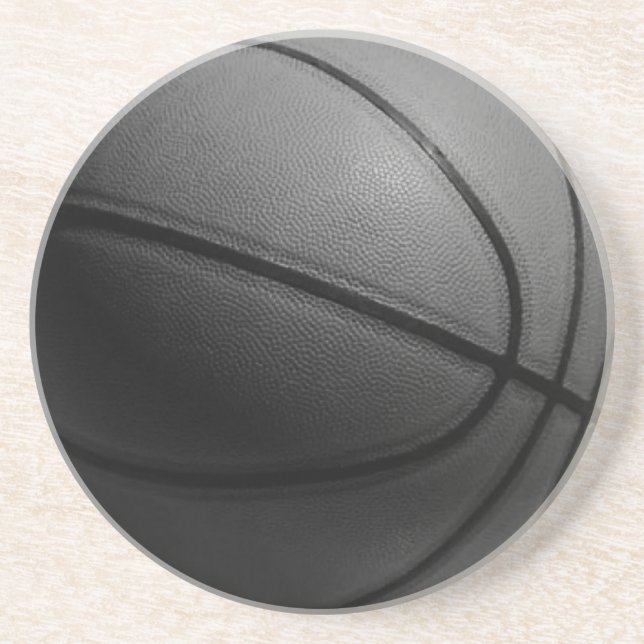Posavasos Baloncesto blanco y negro (Frente)