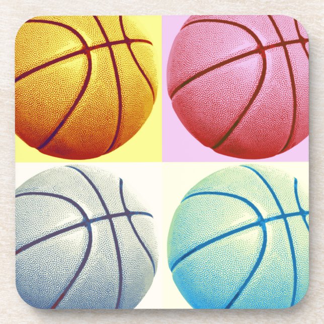 Posavasos Baloncesto de arte pop (Frente)