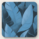 Posavasos Bananarama Hawaiian Banana Leaves - Blue<br><div class="desc">Tonal blues and navy colorway. Modern stylized random banana leaves create this abstract design on the front of the product. This design comes in several colorways.</div>