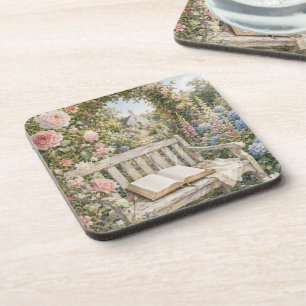 Posavasos Banco de jardín de oración Capilla Acuarela