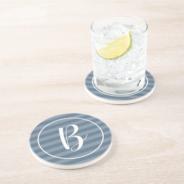 Posavasos Bandas azules monográficas de personalizable (Lado)