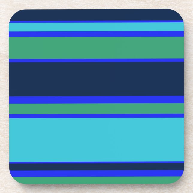 Posavasos Bandas azules y verdes (Frente)