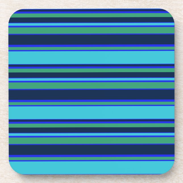 Posavasos Bandas azules y verdes (Frente)