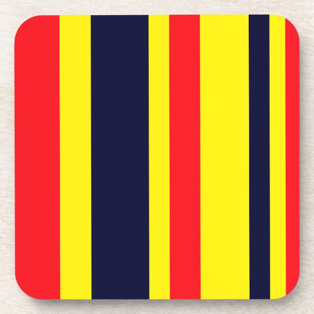 Posavasos Bandas Blanca, Azul Y Roja (Frente)