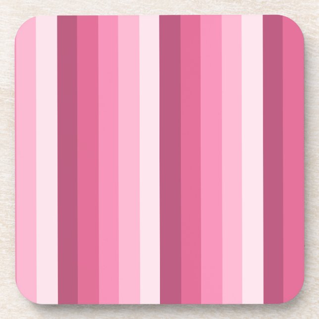 Posavasos Bandas de sombra rosadas (Frente)