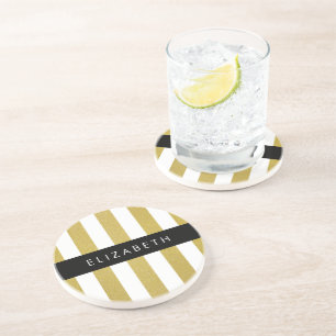 Posavasos Bandas doradas, Patrón rayado, Líneas, Su Nombre