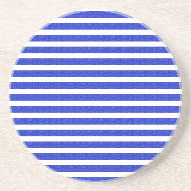 Posavasos Bandas geométricas azules de Moda Guay (Frente)