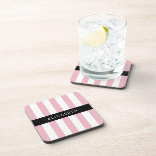 Posavasos Bandas rosadas, Patrón rayado, Líneas, Su Nombre