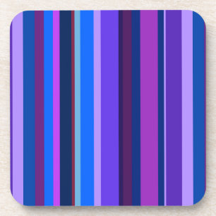 Posavasos Bandas verticales azul y violeta