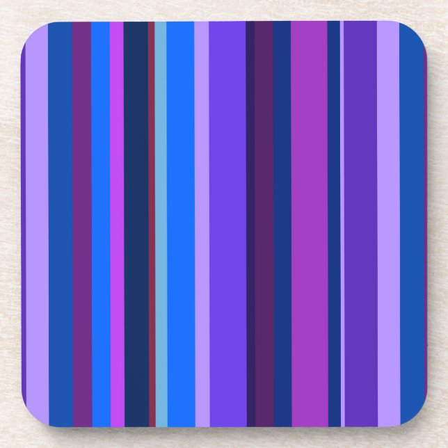 Posavasos Bandas verticales azul y violeta (Frente)