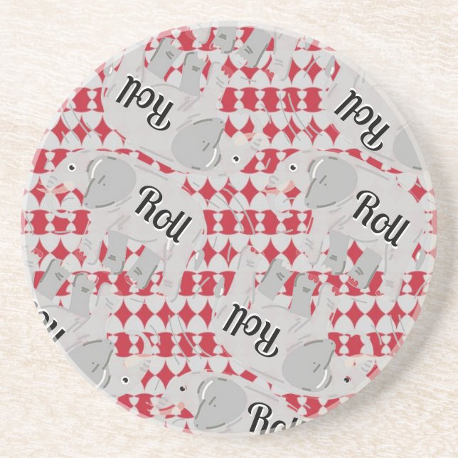 Posavasos Bandeja Cerámica “Elefante en Movimiento” (Frente)