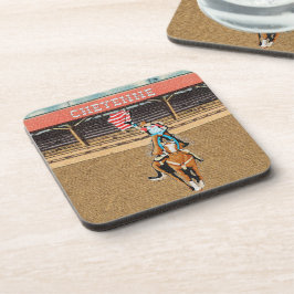 Posavasos Bandera Americana de Rodeo Cheyenne Occidental