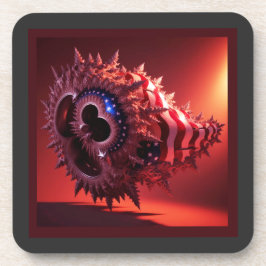 Posavasos Bandera Americana Infundida en el Tubo de Mandelbr