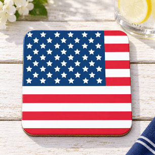 Posavasos Bandera Americana Patriótica Rojo Blanco Azul