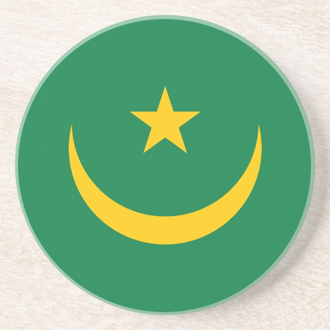 Posavasos Bandera antigua de Mauritania (Frente)