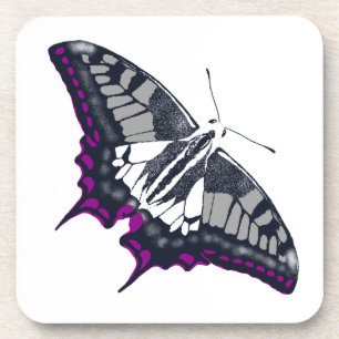 Posavasos Bandera asexual mariposa de cerda