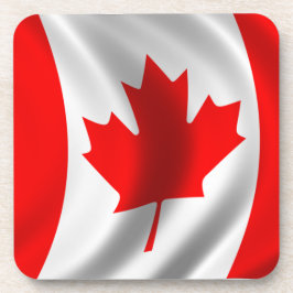 Posavasos Bandera canadiense ondeando