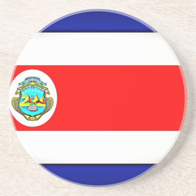 Posavasos Bandera costarricense estilizada (Frente)
