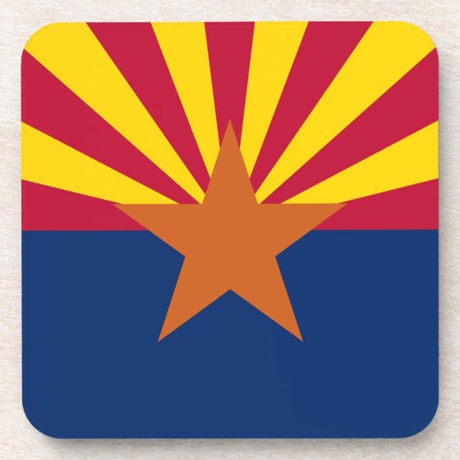 Posavasos Bandera de Arizona, Estados Unidos El Estado Del C (Frente)