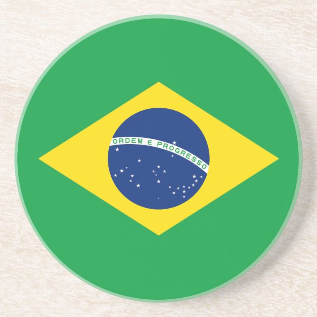 Posavasos Bandera de Brasil Patriótica (Frente)