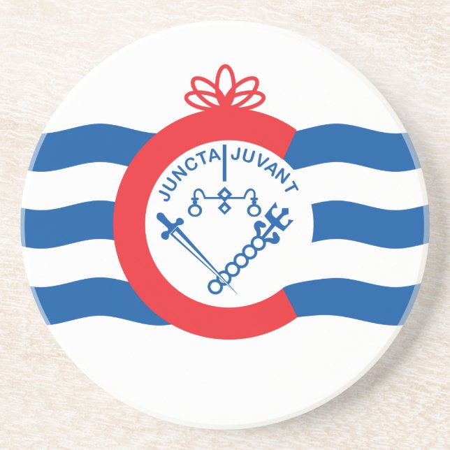 Posavasos Bandera de Cincinnati (Frente)