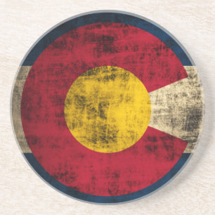 Posavasos Bandera de Colorado del Grunge