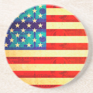Posavasos Bandera de dinero de Estados Unidos