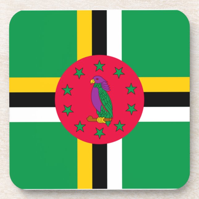 Posavasos Bandera de Dominica (Frente)