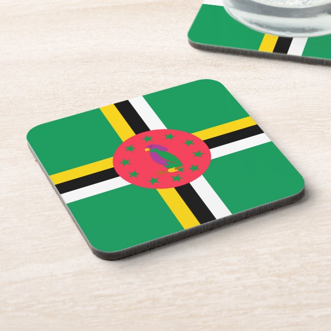 Posavasos Bandera de Dominica (Lado Izquierdo)