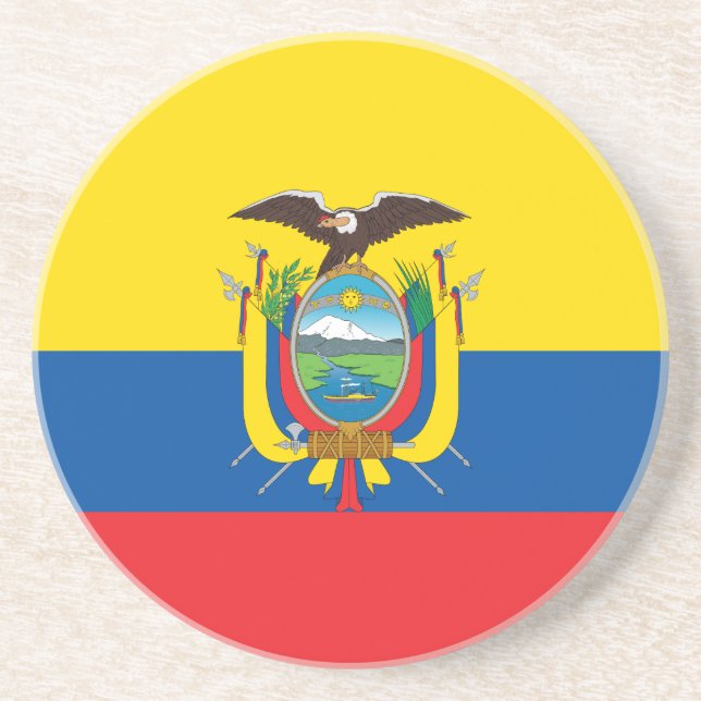 Posavasos Bandera de Ecuador (Frente)