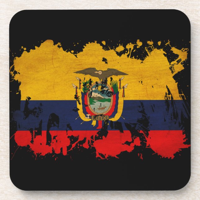 Posavasos Bandera de Ecuador (Frente)