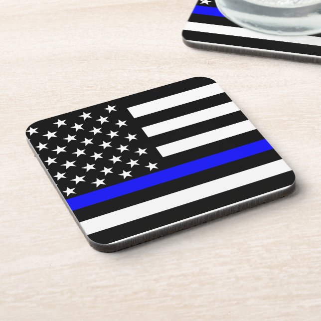 Posavasos Bandera de Estados Unidos de la Línea Azul (Lado Izquierdo)