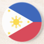 Posavasos Bandera de Filipinas<br><div class="desc">Bandera patriótica de Filipinas.</div>